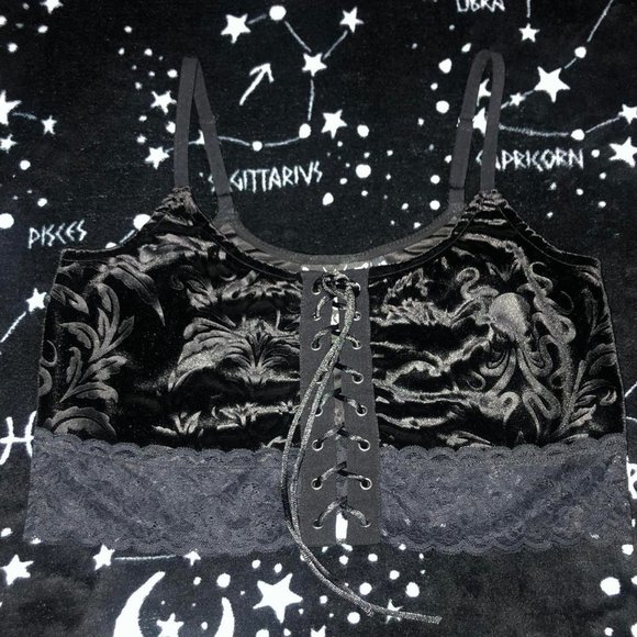 Killstar Dark Dahlia Vest Top - Picture 5 of 7